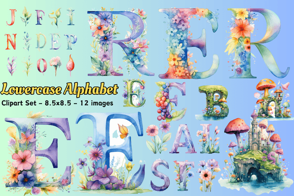 Download Lowercase Alphabet Clipart Set - Lowercase Collection