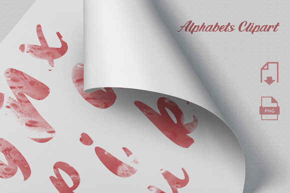 Download Lowercase Strawberry Watercolor Alphabet - Premium Bundle